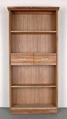 Milano high bookcae with 2 drawers